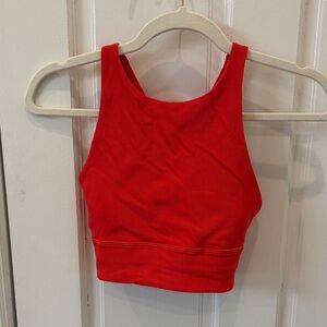 Lululemon Energy Sports Bra Carnation Red Ribbed size 4